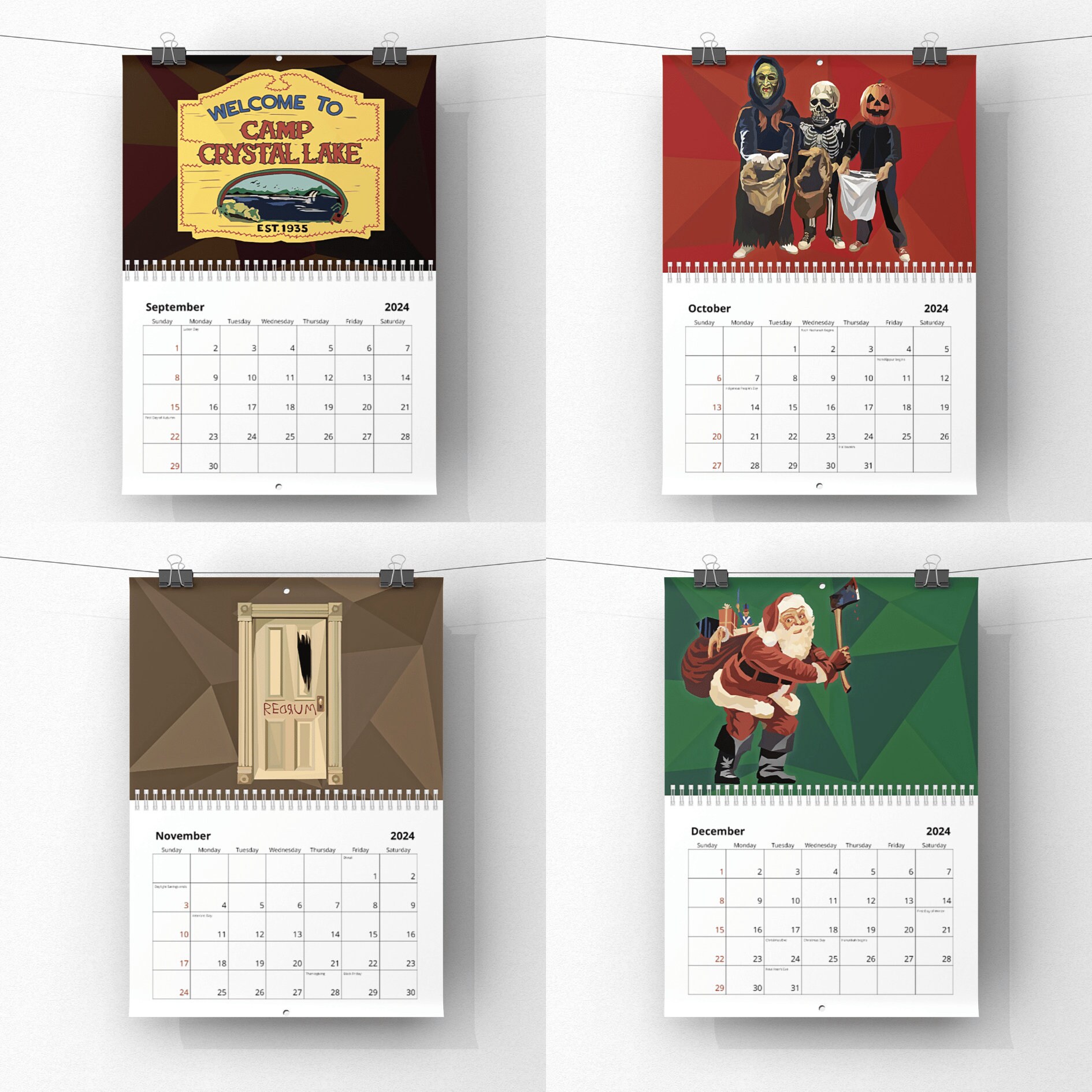 Horror Movie Calendar 2024 2024 Horror Calendar Spooky Calendar