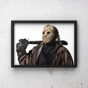 Jason Wall Art | Friday the 13th | Halloween Decor | Spooky Season