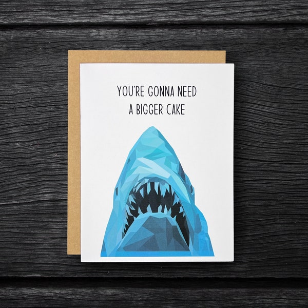 Jaws Birthday Cards Etsy