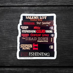 Horror Book Stack Vinyl Sticker | Horror Book Stickers | Stephen King Stickers