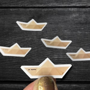 Mini Paper Boat Vinyl Stickers | Tiny Boat Stickers