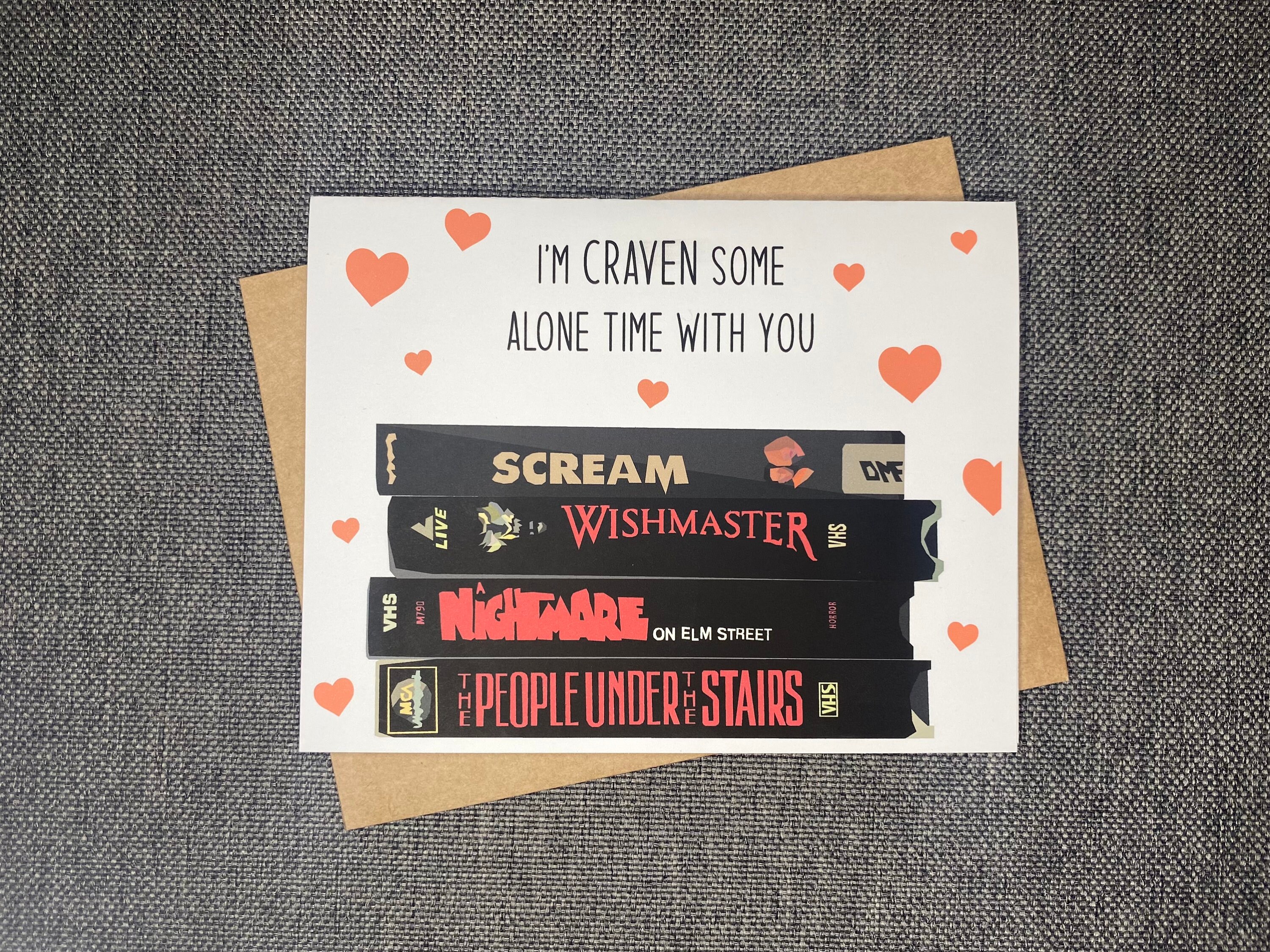 Wes Craven Horror VHS Stack Love Card Romantic Horror Movie - Etsy