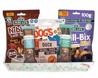 WellPaw Dog Treats Gift Box, Trusted Natural Treat Selection Gift Set with Biscuits & Chews