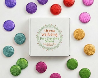 Chocolate Fondant Creams: 18 Dark Chocolates, 14 Flavours, Dairy Free, Gluten Free Gift