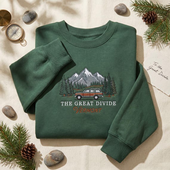 Noah Kahan Great Divide Vermont Mountain Forest Car Embroidered Shirt, Gift with Name Tee, Sweatshirt, Hoodie