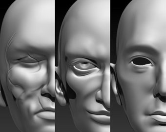 BJD 3d Digital Model Head - Custom commission -