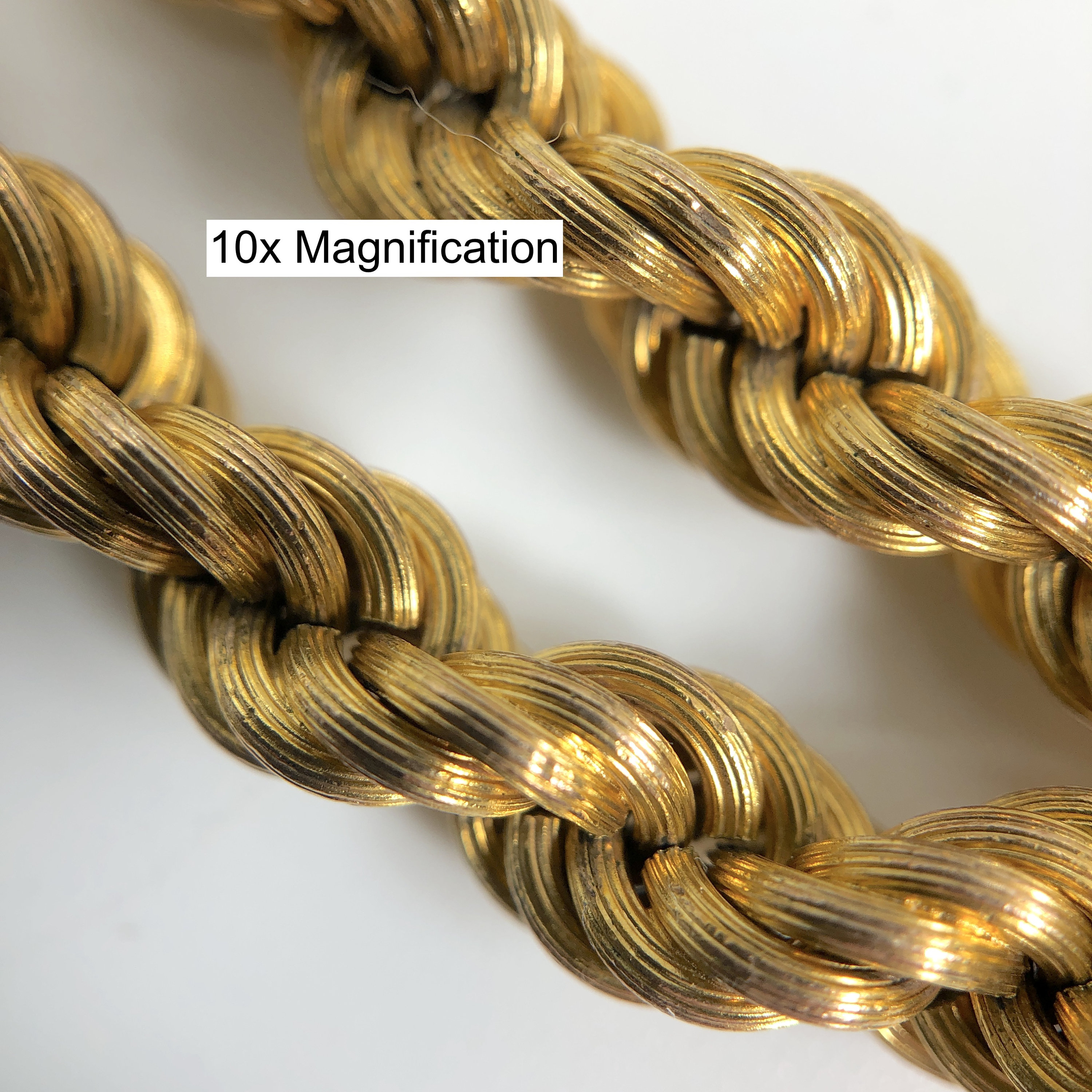 Unisex Vintage Gold Filled Thick Rope Chain Necklace Etsy