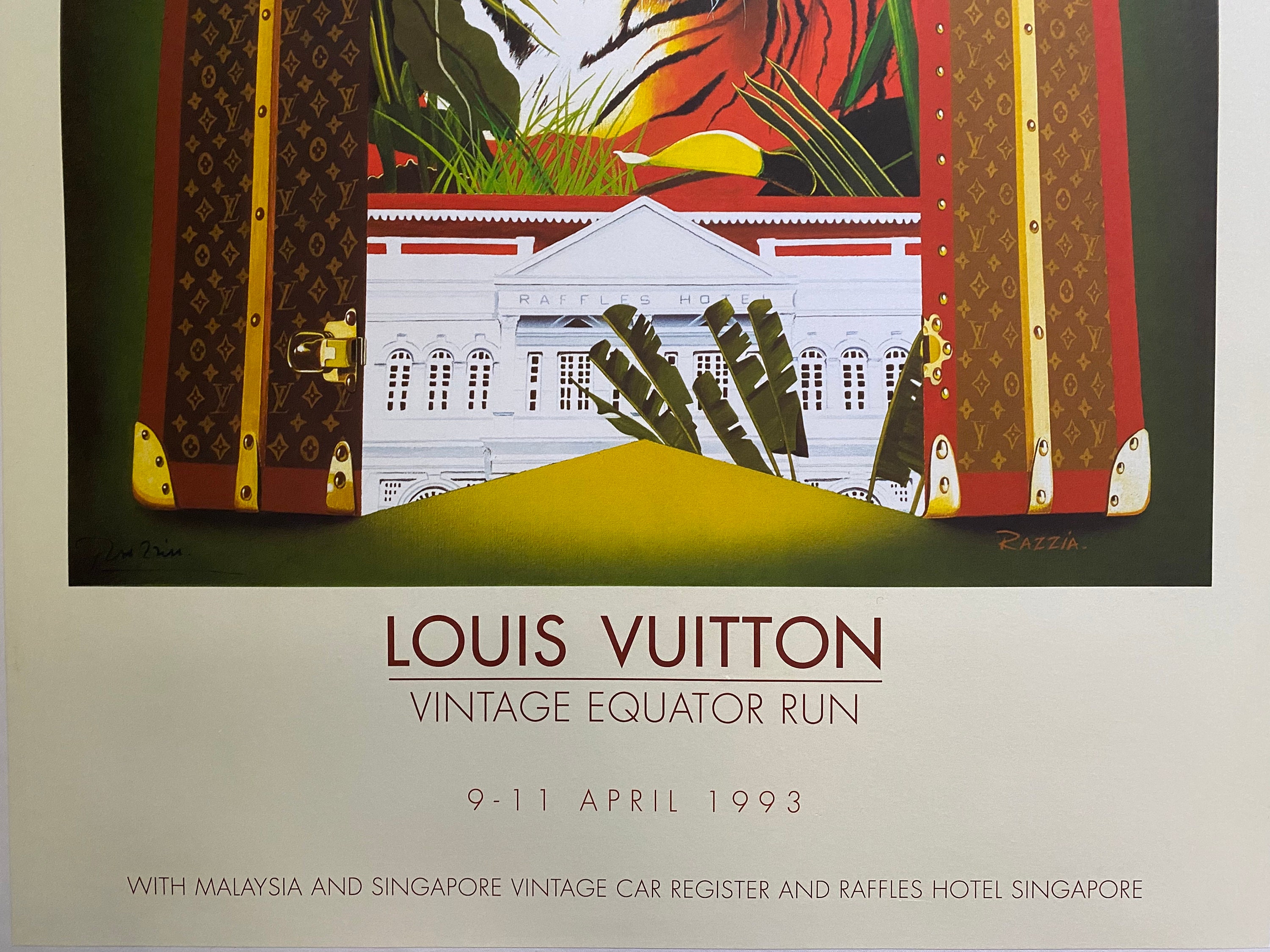 Louis Vuitton Vintage Equator Run 1993 large original event poster
