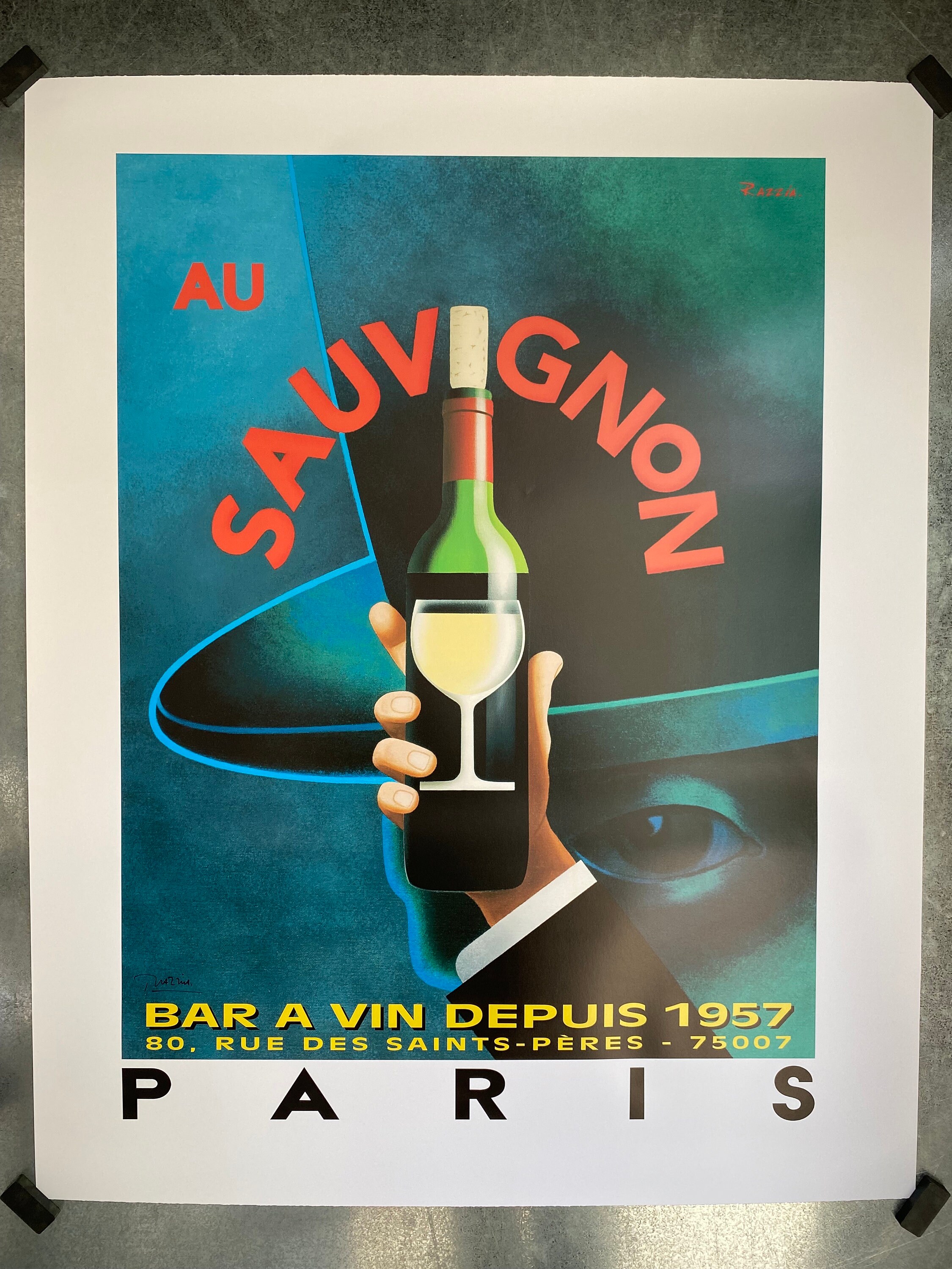 L.V. Cup 2013 Signed Razzia Poster, San Francisco, Mounted on