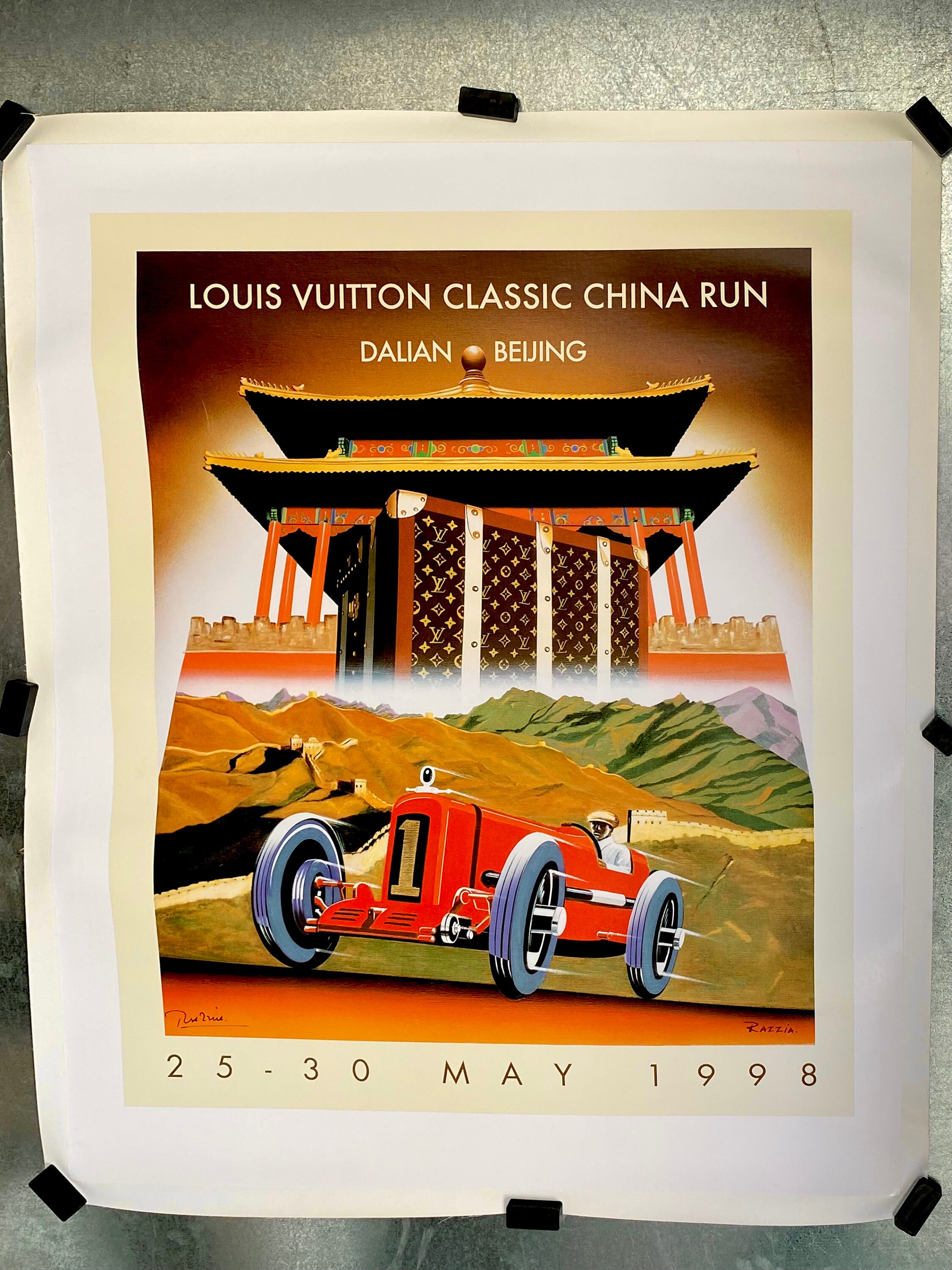 A Louis Vuitton Boheme Run Original poster handsigned by Razzia