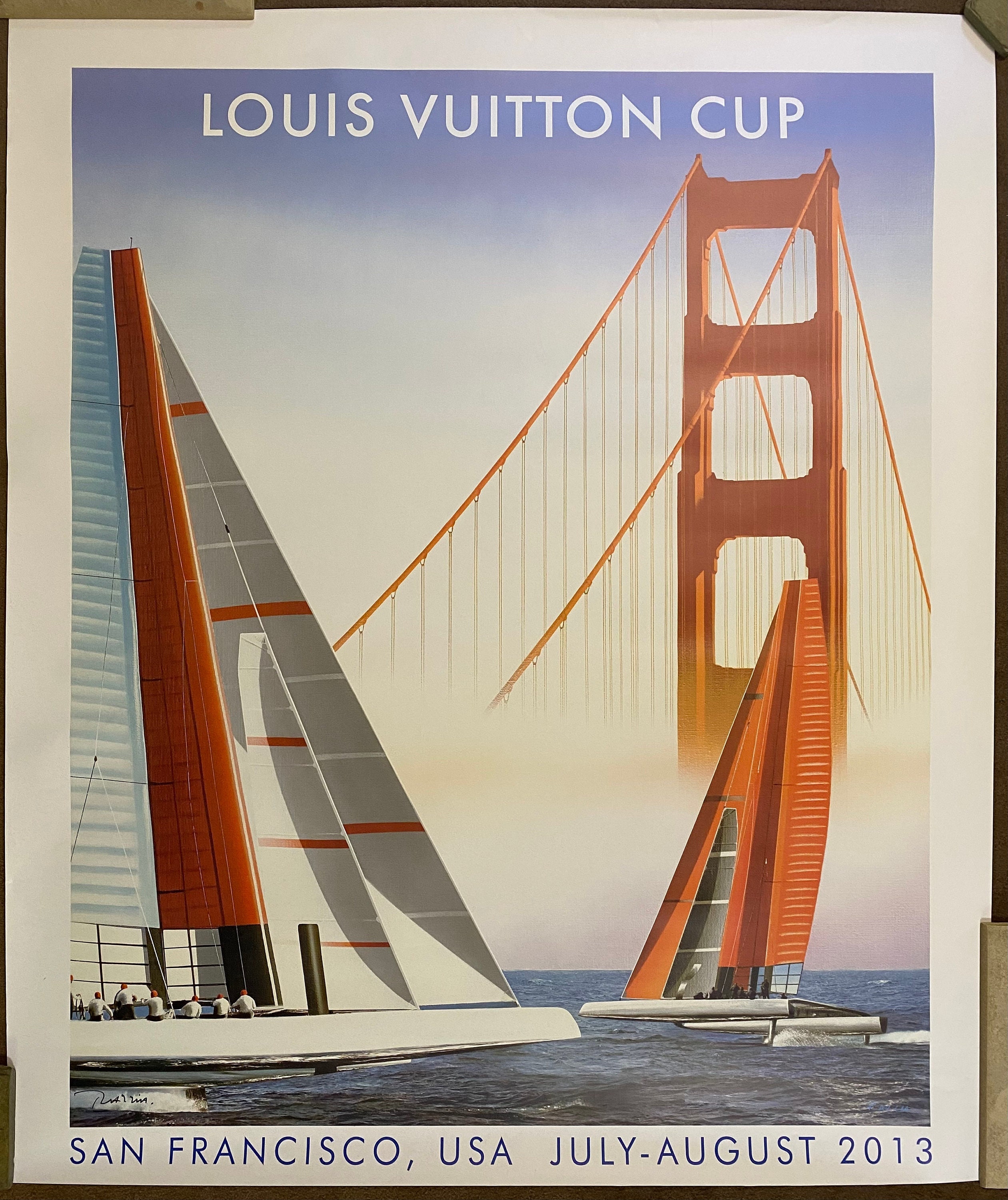 Small 2013 SF L.V. Sailing Cup Poster by Razzia Signed and 