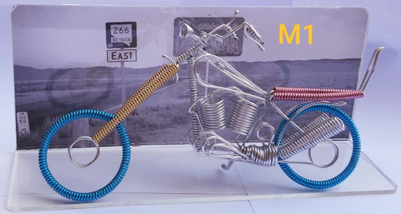 Harley Davidson. Miniature Motorcycle. Hand Made Motorbike. Hand