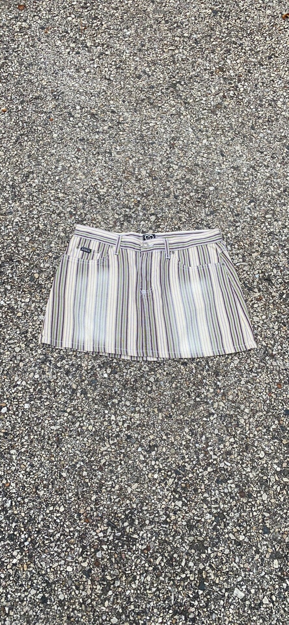 Y2K Micro Mini Skirt, Stretch Cotton, Vintage, Fes