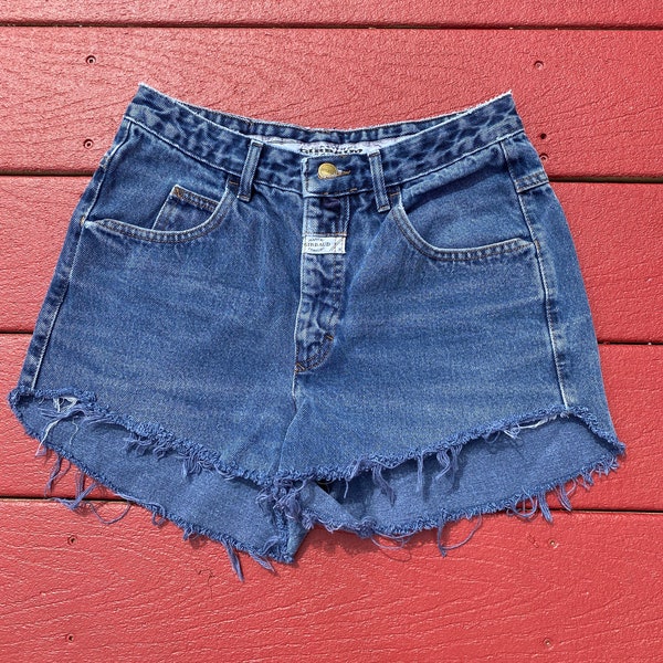 1980s Marithe Girbaud Francois Cutoffs, Made in USA, Vintage Denim Jeans, Size S