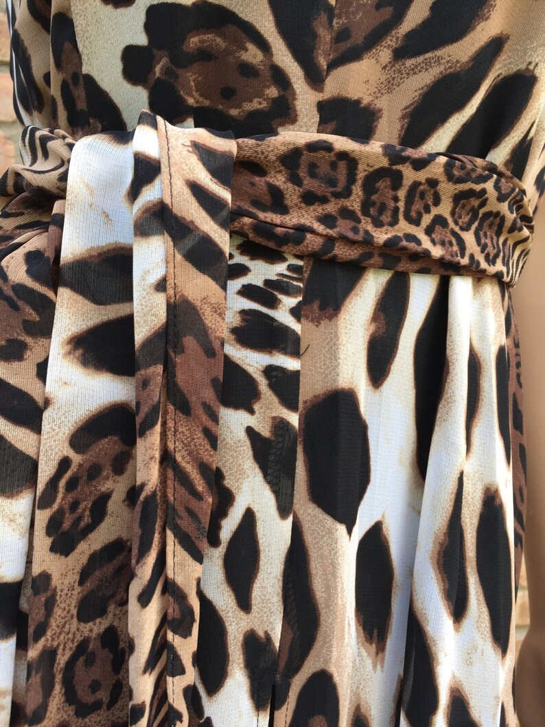 80s Cache Ankle Length Animal Print Palazzo Pantsuit Halter | Etsy