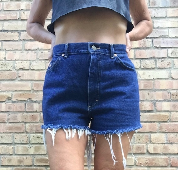 Vintage Lee Cutoffs, Super High Waist, Mom Jean S… - image 5