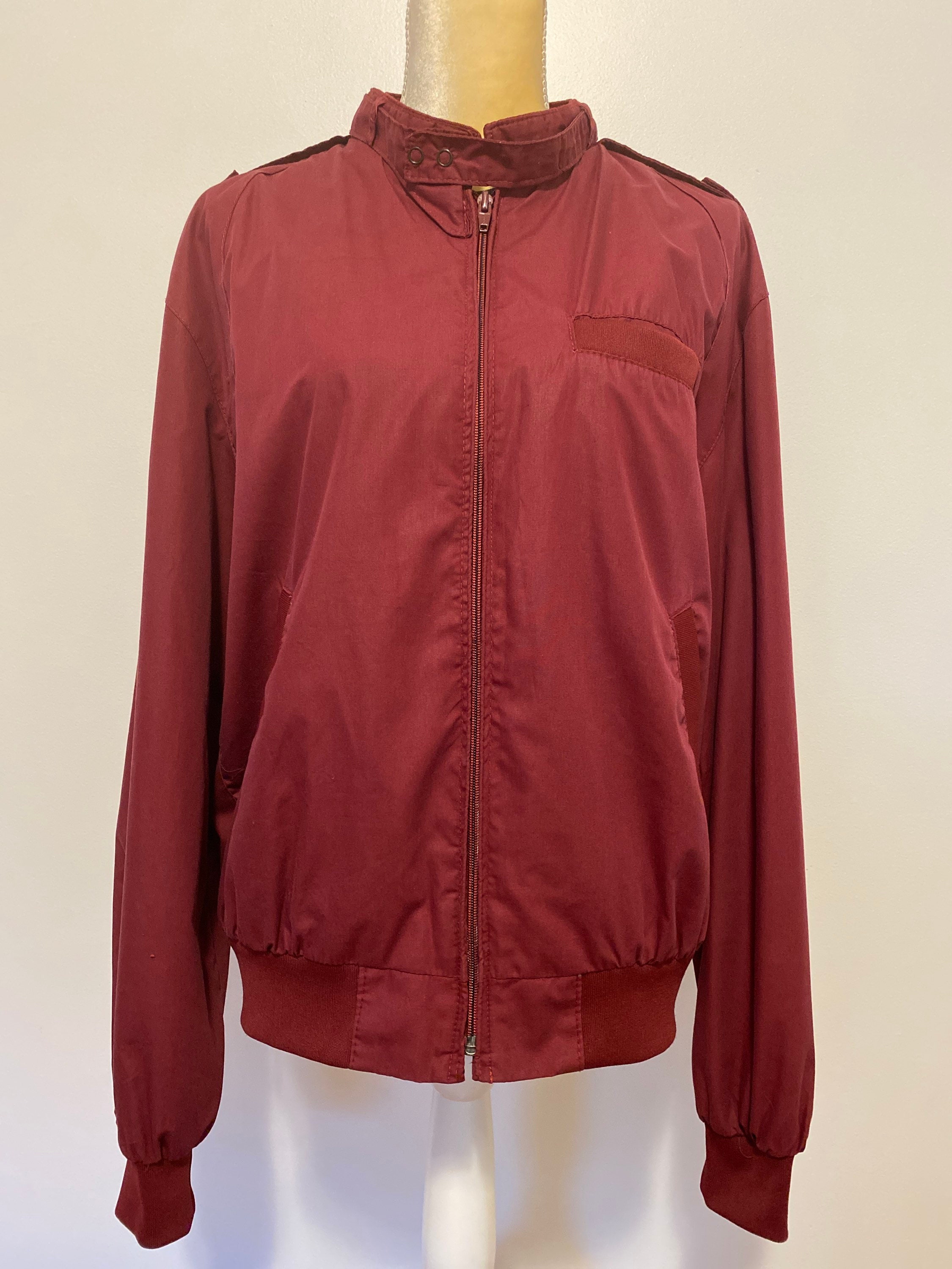 Members Only Clubhouse Jacket Maroon Red Bomber Full … - Gem