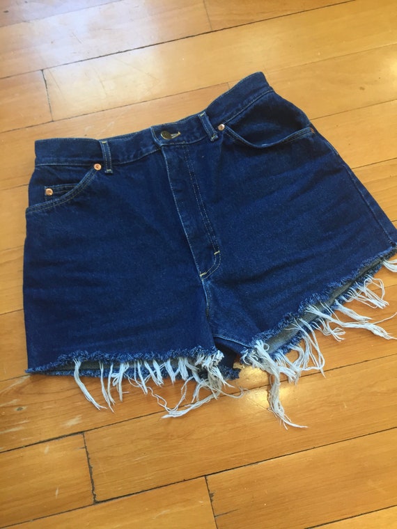 Vintage Lee Cutoffs, Super High Waist, Mom Jean S… - image 2