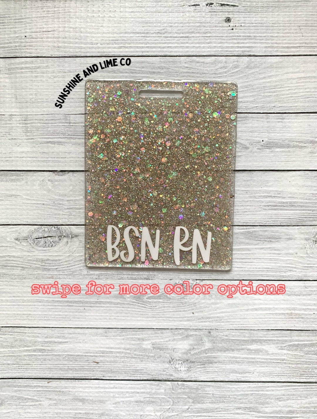 Badge Buddy Personalized Custom Badge Buddies Glitter Etsy