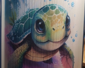 Photo strip book turtle