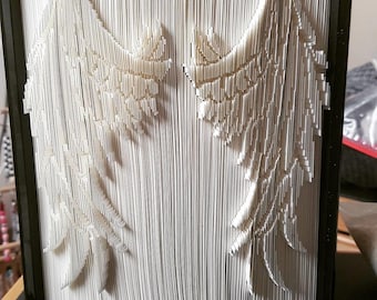 Book folding art *angel wings*