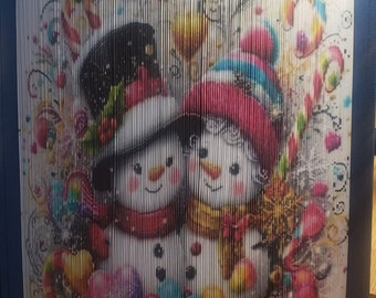 Photo strip book snowmen