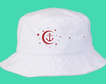 Navy Cotton Bucket Hat / Sailor Uniform 