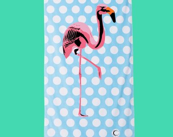 Many Moons Flamingo Towel