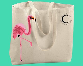 Many Moons Flamingo Tote