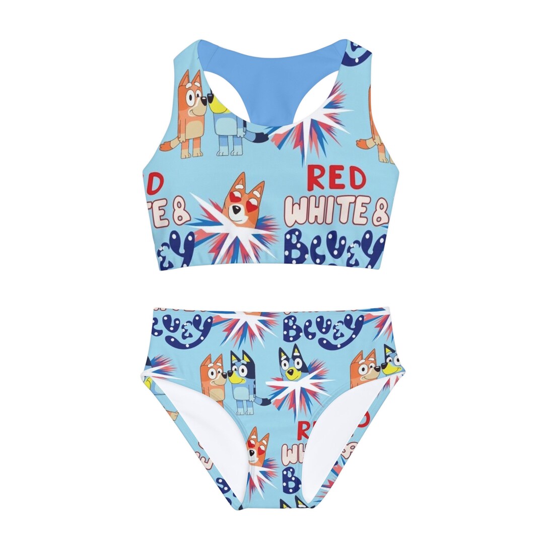 Bluey Girls Two Piece Swimsuit Etsy