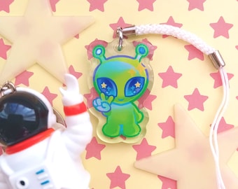 Alien Phone Charm 1.5"
