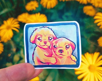 Pegatina de Jotchua y su amigo