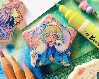 WHA Coco & Brushbuddy star pin