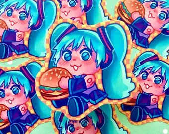 Burger Miku Sticker