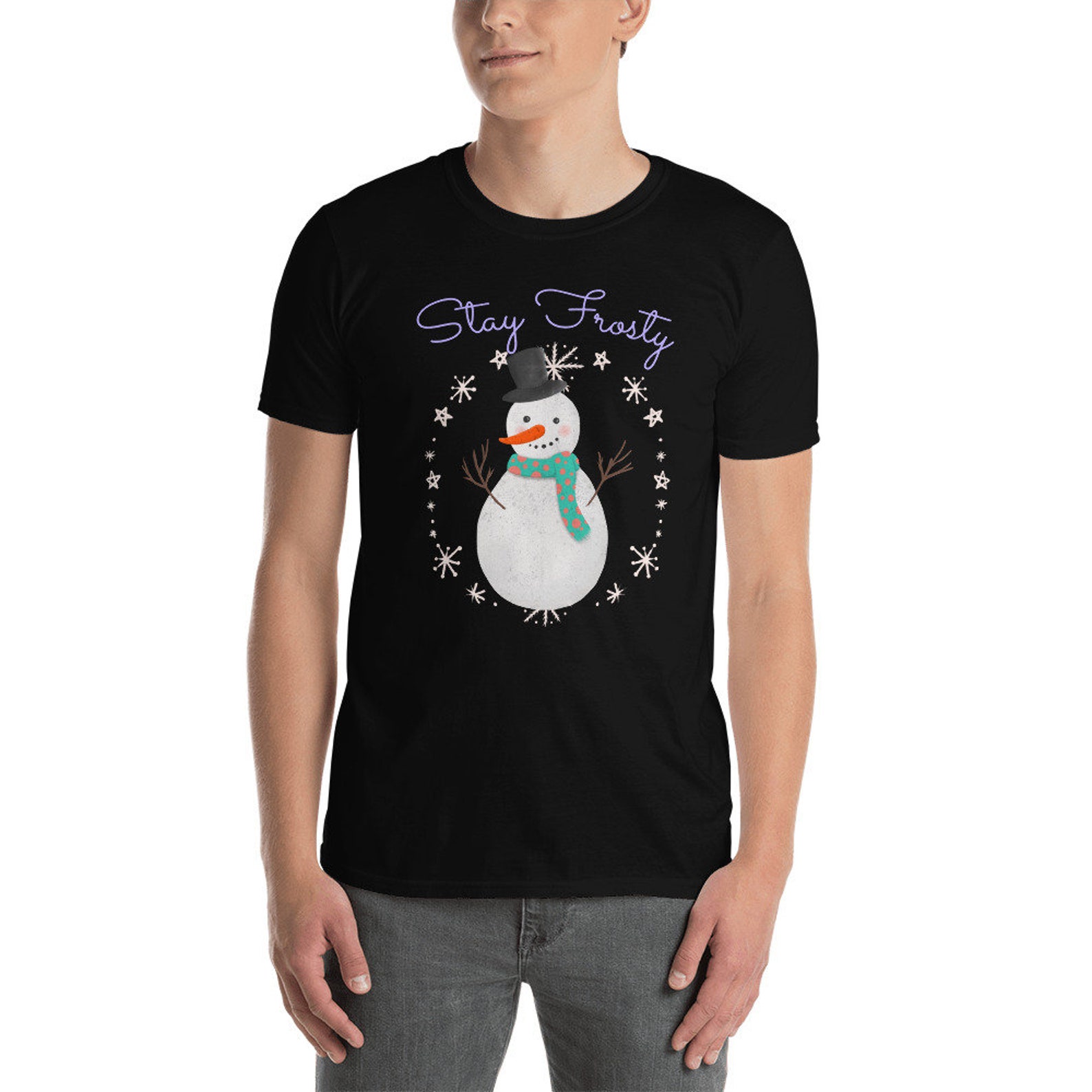 Stay Frosty Unisex T-Shirt Snowman Christmas t-shirt Frosty  Etsy