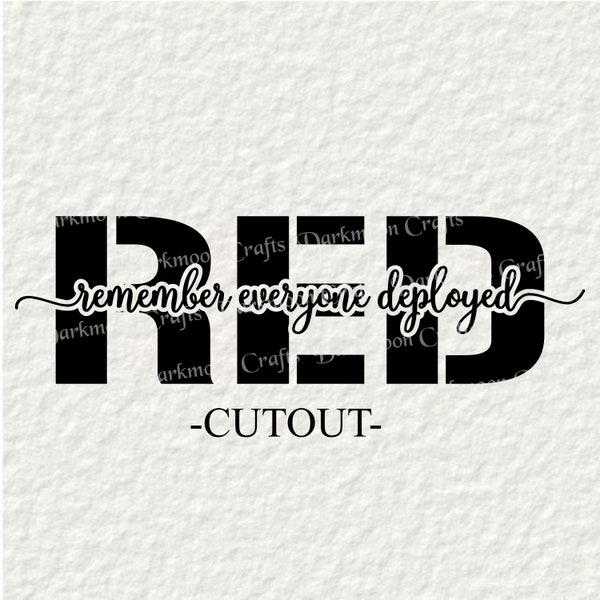 RED (remember everyone deployed) , cutout, svg, png, pdf