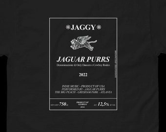 Jaggy Jaguar Purrs Étiquette T-Shirt