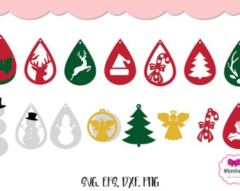 Silhouette Cut Files Snowman Earring SVG Christmas Earrings Faux Leather Earring SVG Template 147 Cricut Leather Earrings