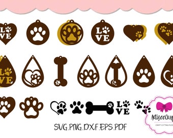 Free Paw Print Earring Svg Free 88 SVG PNG EPS DXF File