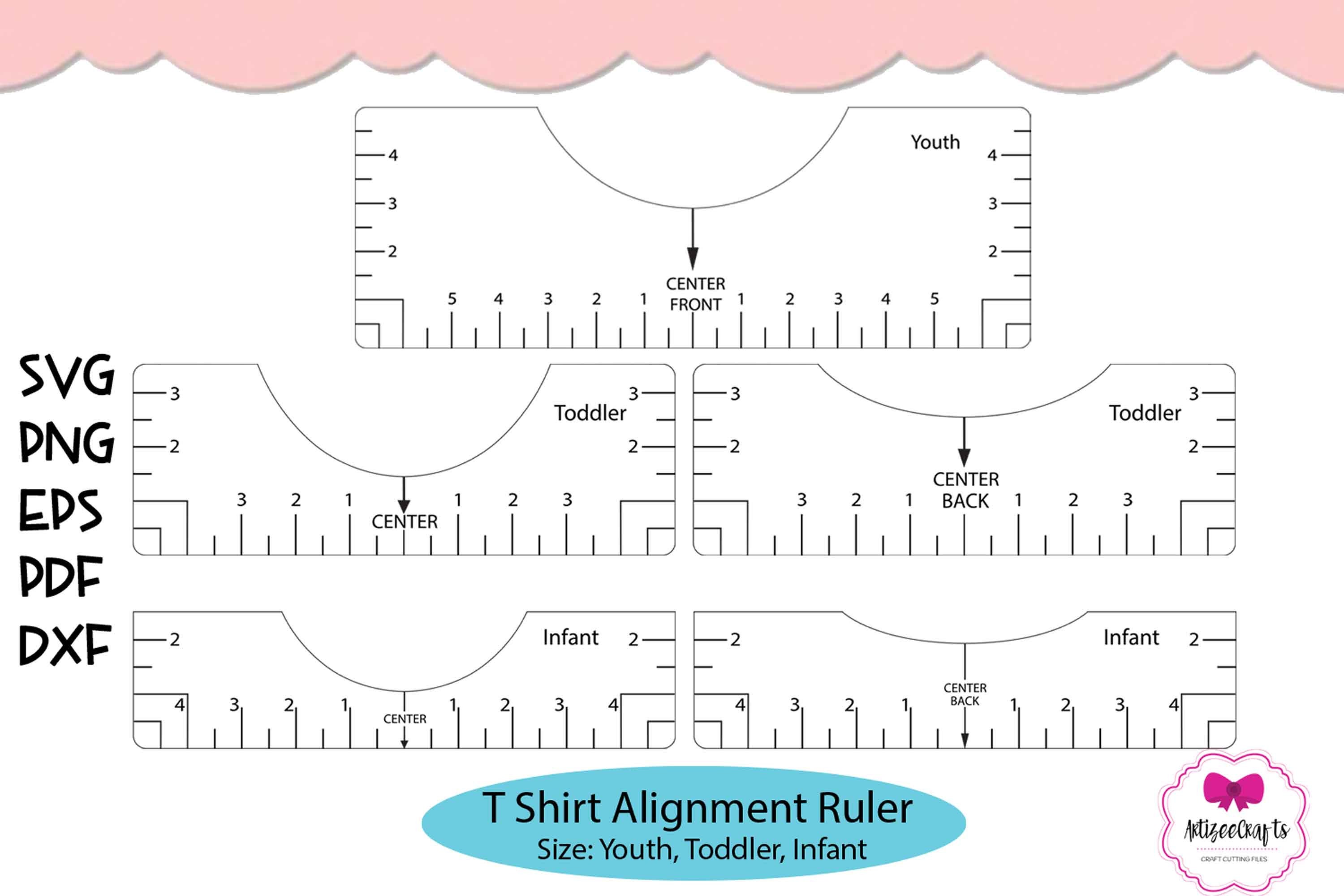 T Shirt Placement Ruler Complete Bundlet Shirt Ruler SVGT Etsy UK