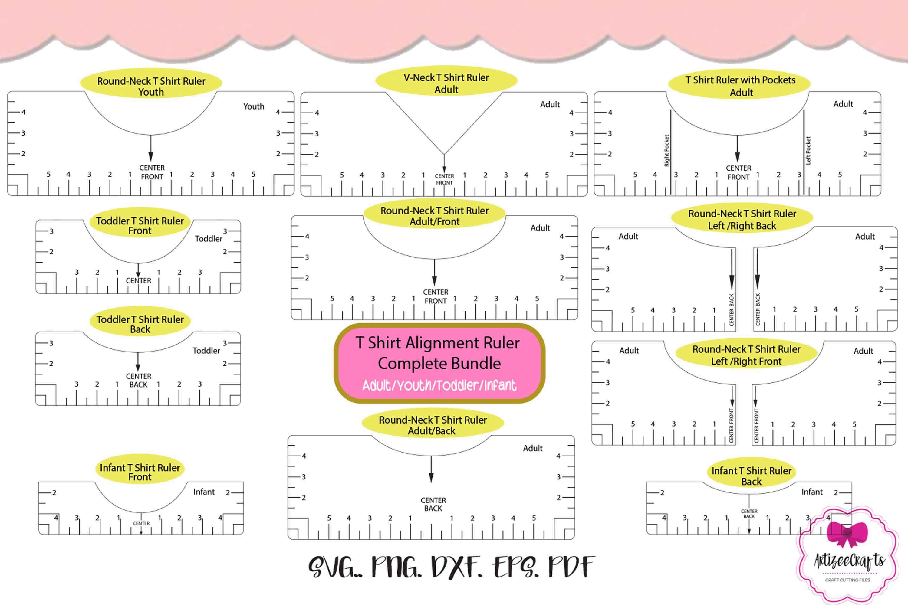 t shirt placement ruler complete bundlet shirt ruler svgt