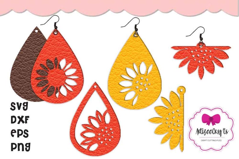 Download Sunflower Earring Cut File Earring Template SVG Laser Cut ...