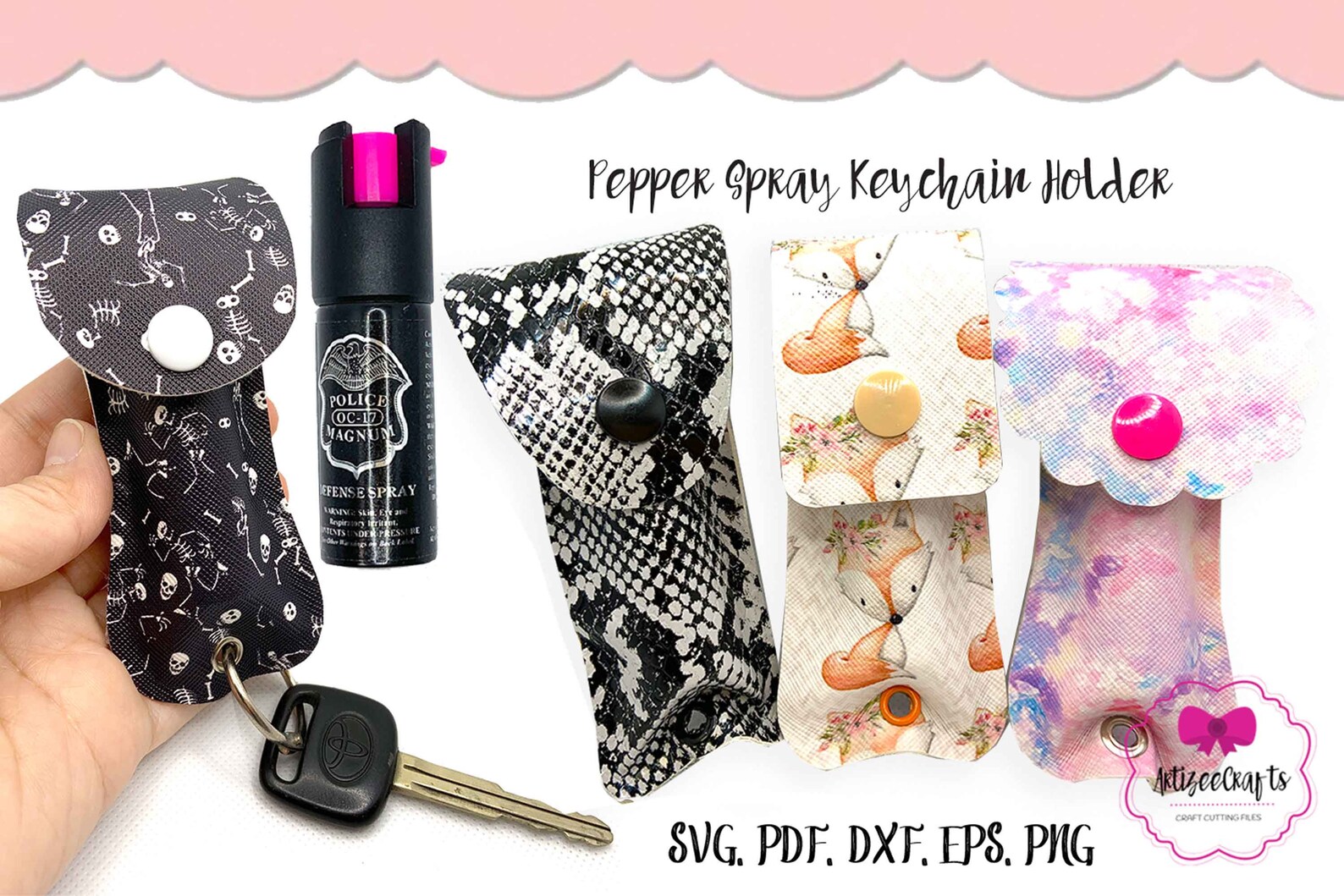 4 Style Pepper Spray HolderSpray Holder Keychain Etsy
