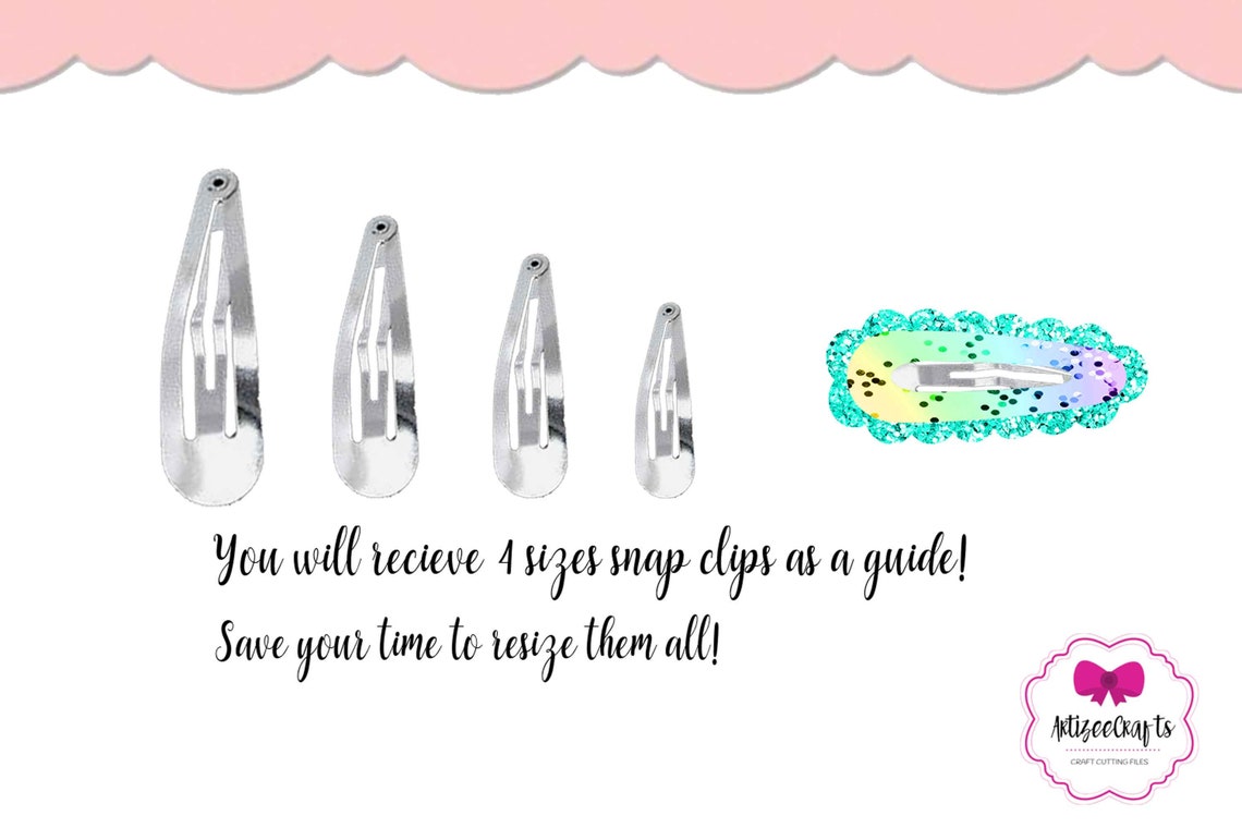 Snap Clip Cover SVG Snap Clip Templates Scalloped Snap Etsy