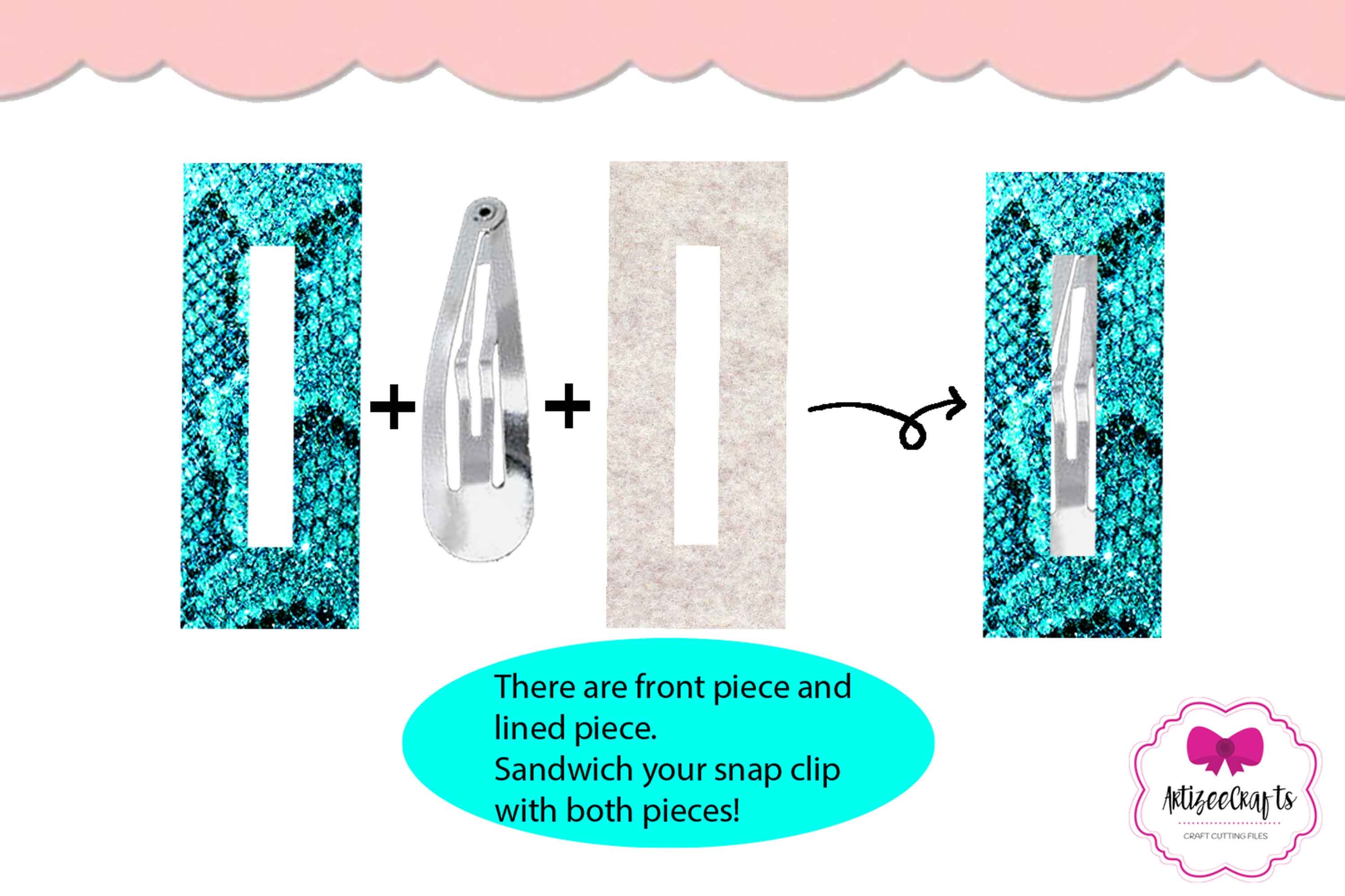 Snap Clip Cover SVG Snap Clip Templates Scalloped Snap Etsy