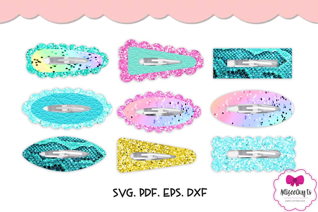 Snap Clip Cover SVG Snap Clip Templates Scalloped Snap Etsy