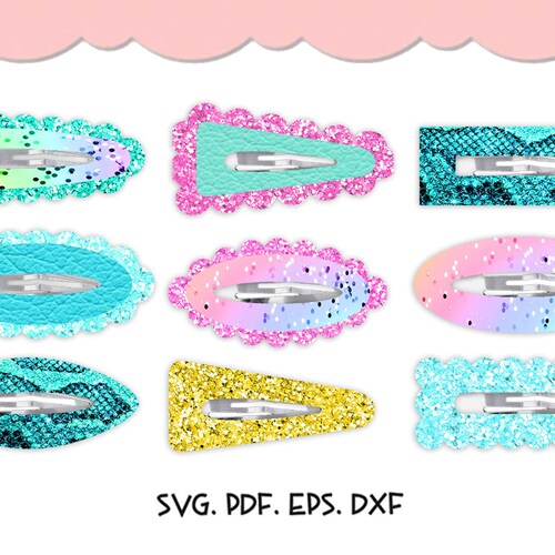 Snap Clip Cover SVG Snap Clip Templates Scalloped Snap Etsy