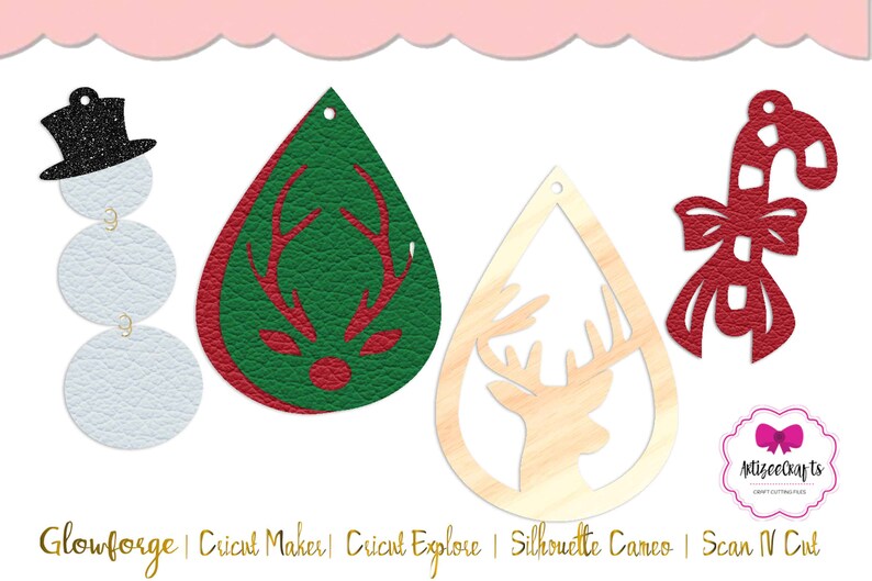 Download Christmas Earring SVG Snowman Earring SVG Christmas | Etsy