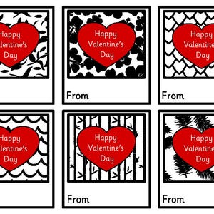 Cartes imprimables pour la Saint-Valentin, 6 notes d'amour numériques mignonnes | Téléchargement instantané pour les enfants et les adultes