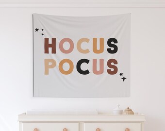 Hocus Pocus Tapestry, Halloween Decor, Fall Banner